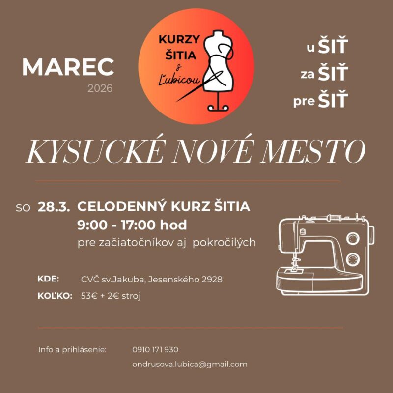 Kurz šitia – sobota 28. marec